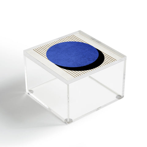 MoonlightPrint Circle Blue Stripes Acrylic Box