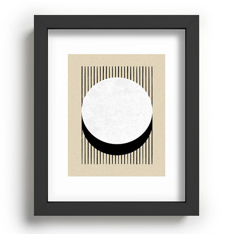 MoonlightPrint Circle BW Stripes Recessed Framing Rectangle
