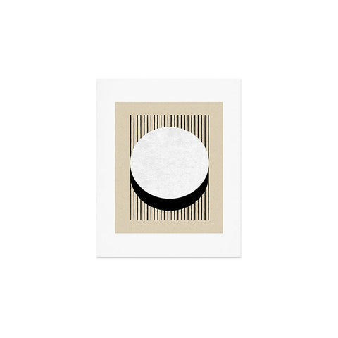 MoonlightPrint Circle BW Stripes Art Print