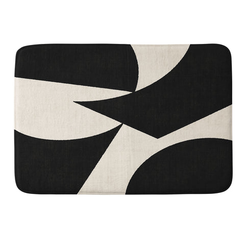 MoonlightPrint Cutout Abstract Modern Shapes Memory Foam Bath Mat