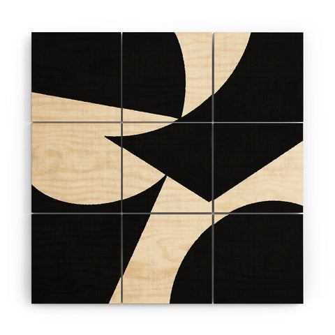 MoonlightPrint Cutout Abstract Modern Shapes Wood Wall Mural