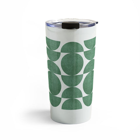 MoonlightPrint Green Retro Scandinavian Travel Mug