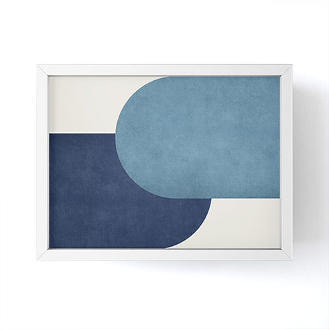 MoonlightPrint Halfmoon Colorblock Blue Framed Mini Art Print