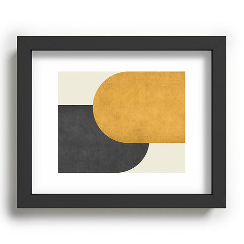MoonlightPrint Halfmoon Colorblock Gld Blck Recessed Framing Rectangle