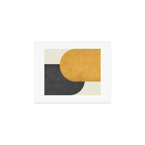 MoonlightPrint Halfmoon Colorblock Gld Blck Art Print