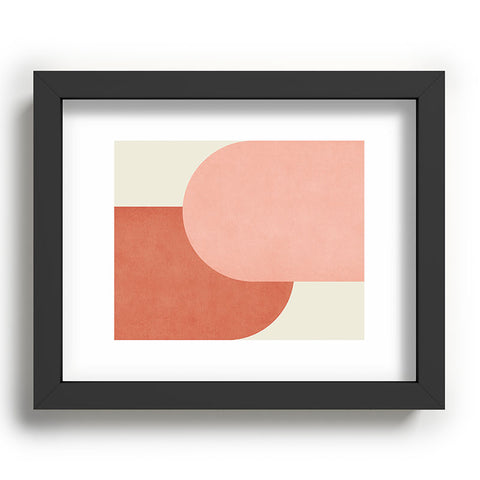 MoonlightPrint Halfmoon Colorblock Pink Recessed Framing Rectangle
