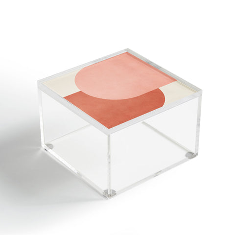 MoonlightPrint Halfmoon Colorblock Pink Acrylic Box