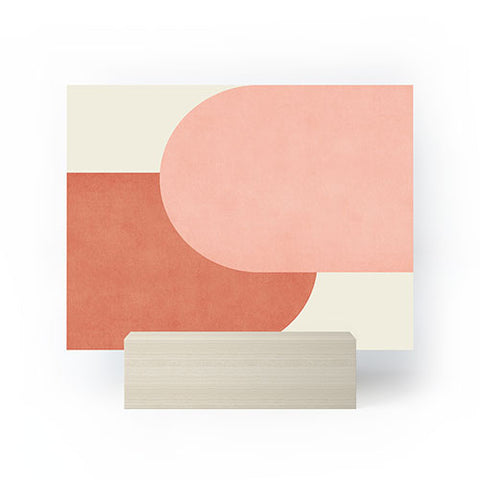 MoonlightPrint Halfmoon Colorblock Pink Mini Art Print