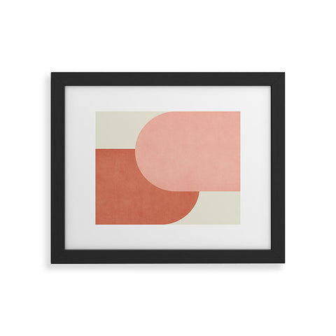 MoonlightPrint Halfmoon Colorblock Pink Framed Art Print