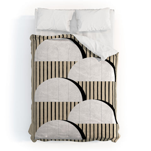 MoonlightPrint Halfmoon Stripes Comforter