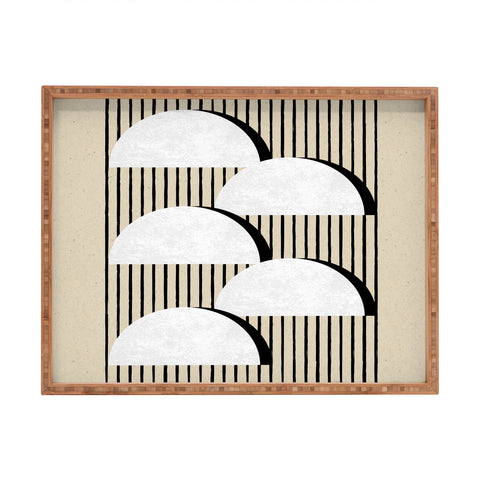 MoonlightPrint Halfmoon Stripes Rectangular Tray