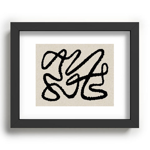 MoonlightPrint Line art abstract black 1 Recessed Framing Rectangle