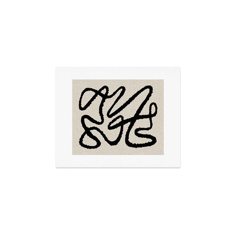 MoonlightPrint Line art abstract black 1 Art Print