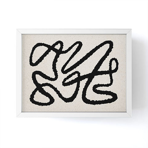 MoonlightPrint Line art abstract black 1 Framed Mini Art Print