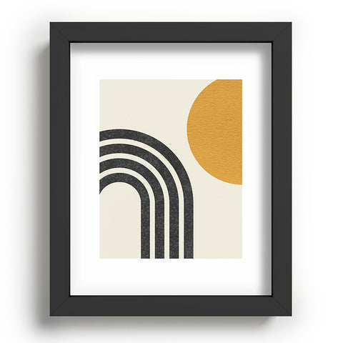 MoonlightPrint Mid century modern Sun Rainbow Recessed Framing Rectangle