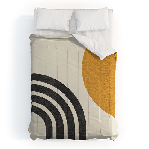 MoonlightPrint Mid century modern Sun Rainbow Comforter
