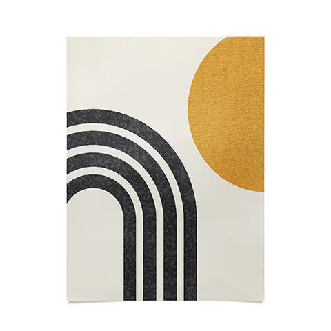 MoonlightPrint Mid century modern Sun Rainbow Poster