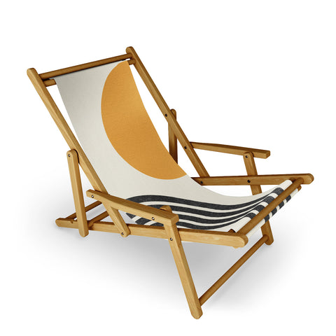 MoonlightPrint Mid century modern Sun Rainbow Sling Chair