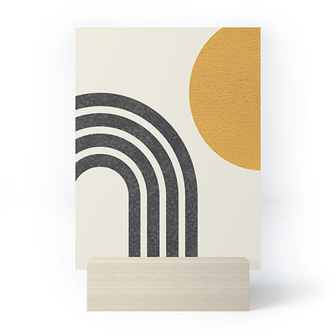 MoonlightPrint Mid century modern Sun Rainbow Mini Art Print