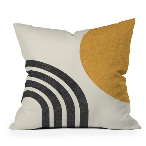 MoonlightPrint Mid century modern Sun Rainbow Outdoor Throw Pillow