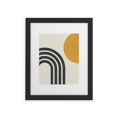 MoonlightPrint Mid century modern Sun Rainbow Framed Art Print