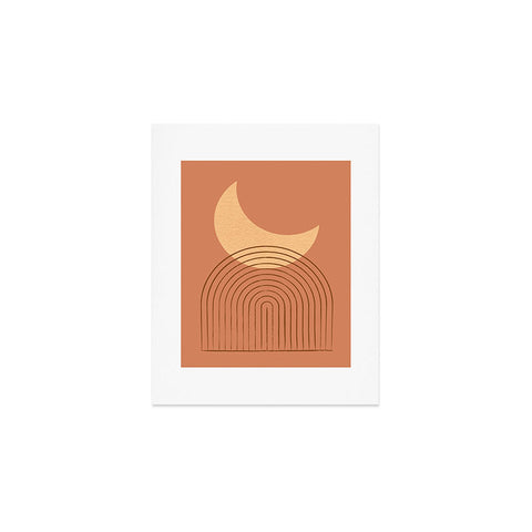 MoonlightPrint Moon Mountain Terra Orange Art Print