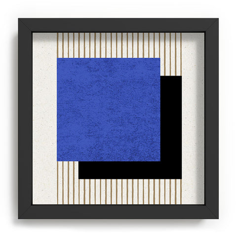 MoonlightPrint Square Blue Stripes Recessed Framing Square