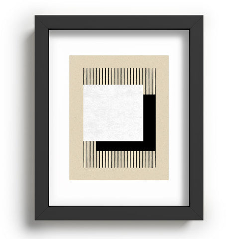 MoonlightPrint Square BW Stripes Recessed Framing Rectangle