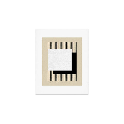MoonlightPrint Square BW Stripes Art Print