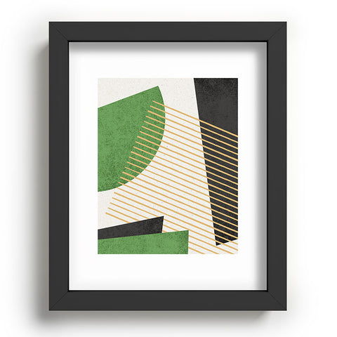 MoonlightPrint Stripes Circle Geometric Green Recessed Framing Rectangle