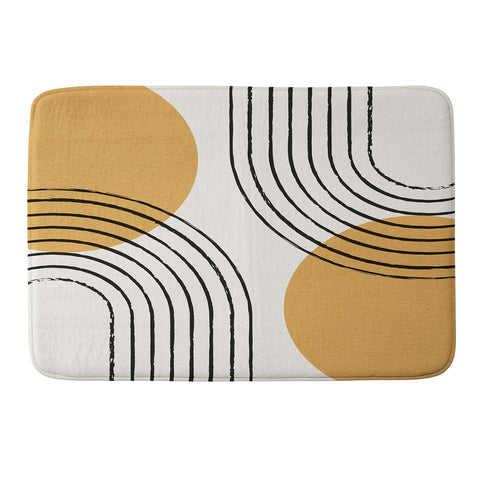 MoonlightPrint Sun Arch Double Gold Memory Foam Bath Mat