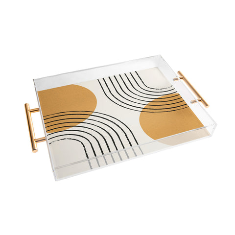 MoonlightPrint Sun Arch Double Gold Acrylic Tray