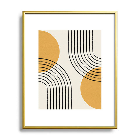MoonlightPrint Sun Arch Double Gold Metal Framed Art Print