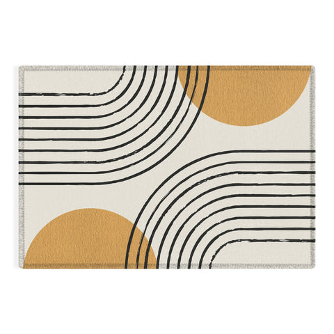 MoonlightPrint Sun Arch Double Gold Outdoor Rug