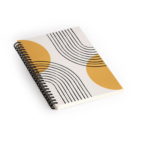 MoonlightPrint Sun Arch Double Gold Spiral Notebook