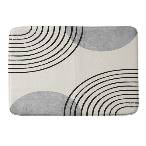 MoonlightPrint Sun Arch Double Grey Memory Foam Bath Mat