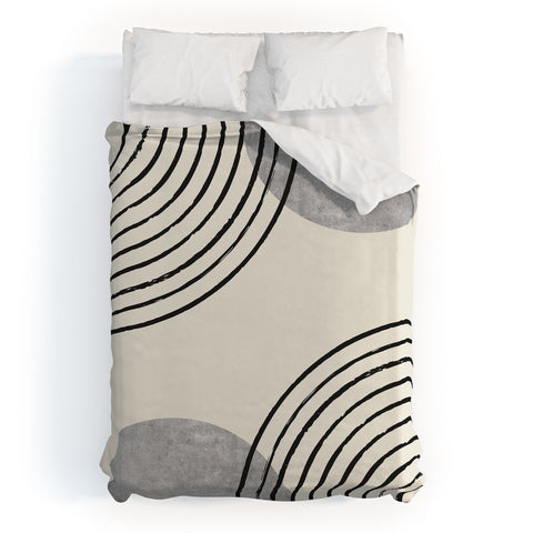 MoonlightPrint Sun Arch Double Grey Duvet Cover