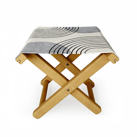 MoonlightPrint Sun Arch Double Grey Folding Stool