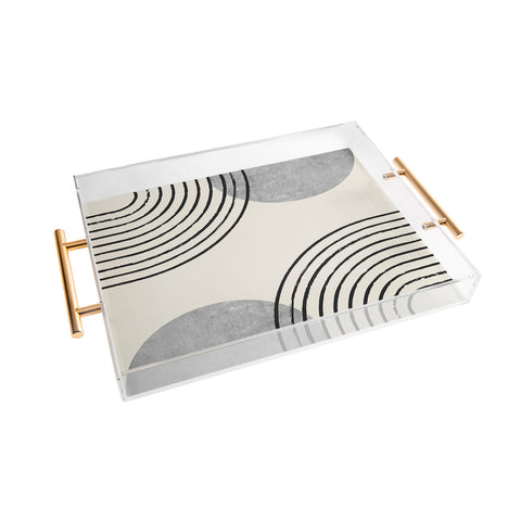 MoonlightPrint Sun Arch Double Grey Acrylic Tray