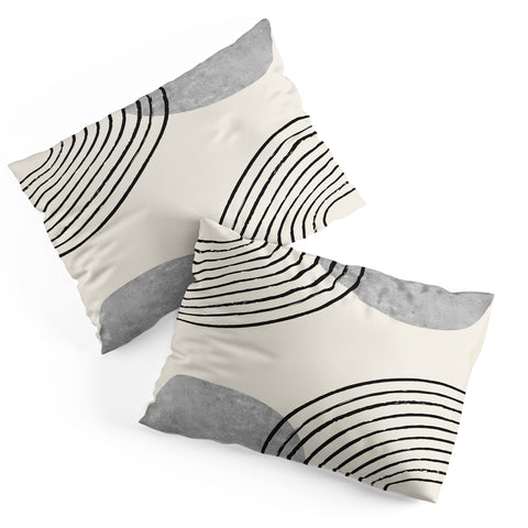 MoonlightPrint Sun Arch Double Grey Pillow Shams