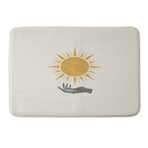 MoonlightPrint Sunburst Hand Memory Foam Bath Mat
