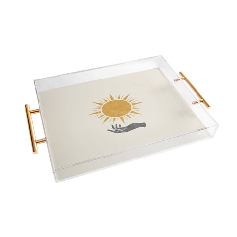 MoonlightPrint Sunburst Hand Acrylic Tray