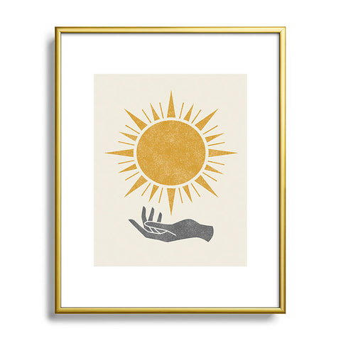 MoonlightPrint Sunburst Hand Metal Framed Art Print