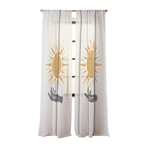 MoonlightPrint Sunburst Hand Sheer Non Repeat