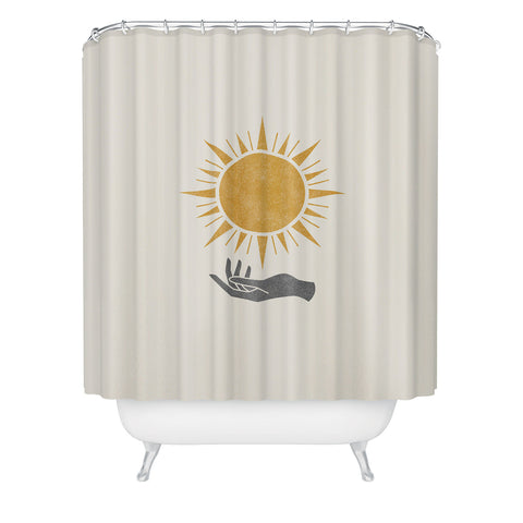 MoonlightPrint Sunburst Hand Shower Curtain