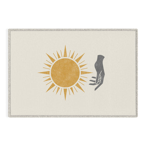 MoonlightPrint Sunburst Hand Outdoor Rug