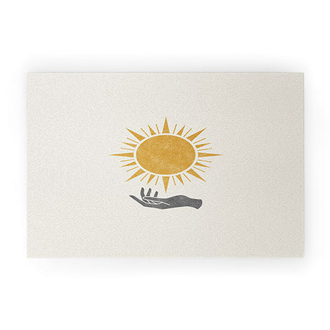 MoonlightPrint Sunburst Hand Welcome Mat