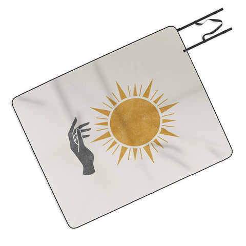 MoonlightPrint Sunburst Hand Picnic Blanket