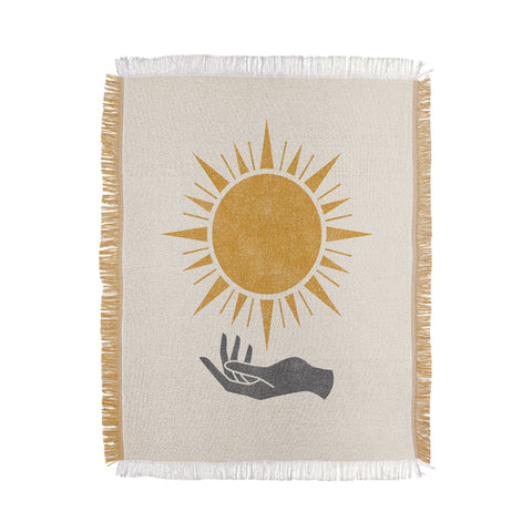 MoonlightPrint Sunburst Hand Throw Blanket