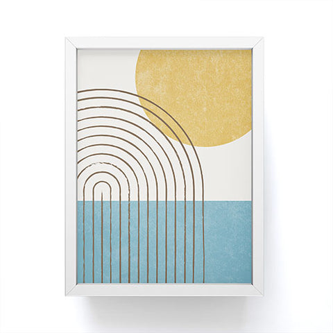 MoonlightPrint Sunny ocean Framed Mini Art Print